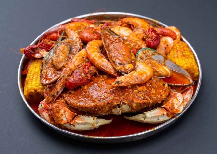 Seafood combo with Backyard Boil sauce