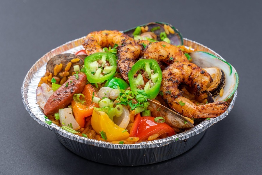 A plate of Crab Bay jambalaya