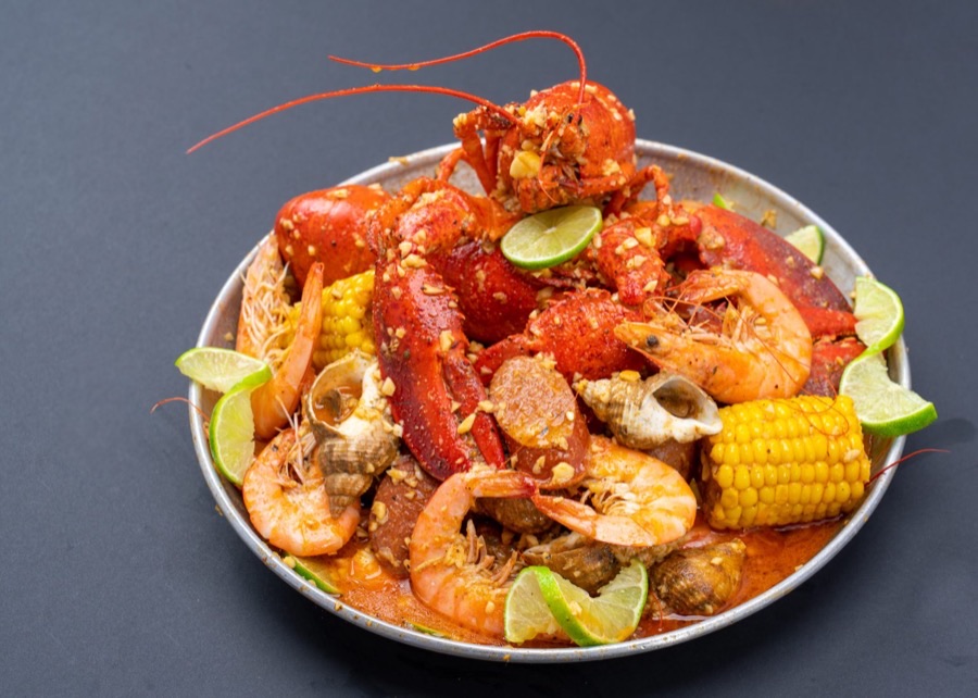 Seafood combo with Cajun Lemon Pepper sauce